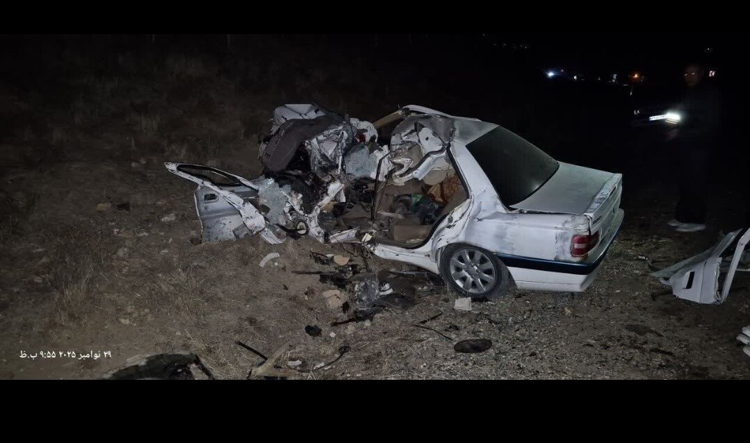 تصادف مرگبار کامیون و پژو در محور خلخال-شاهرود